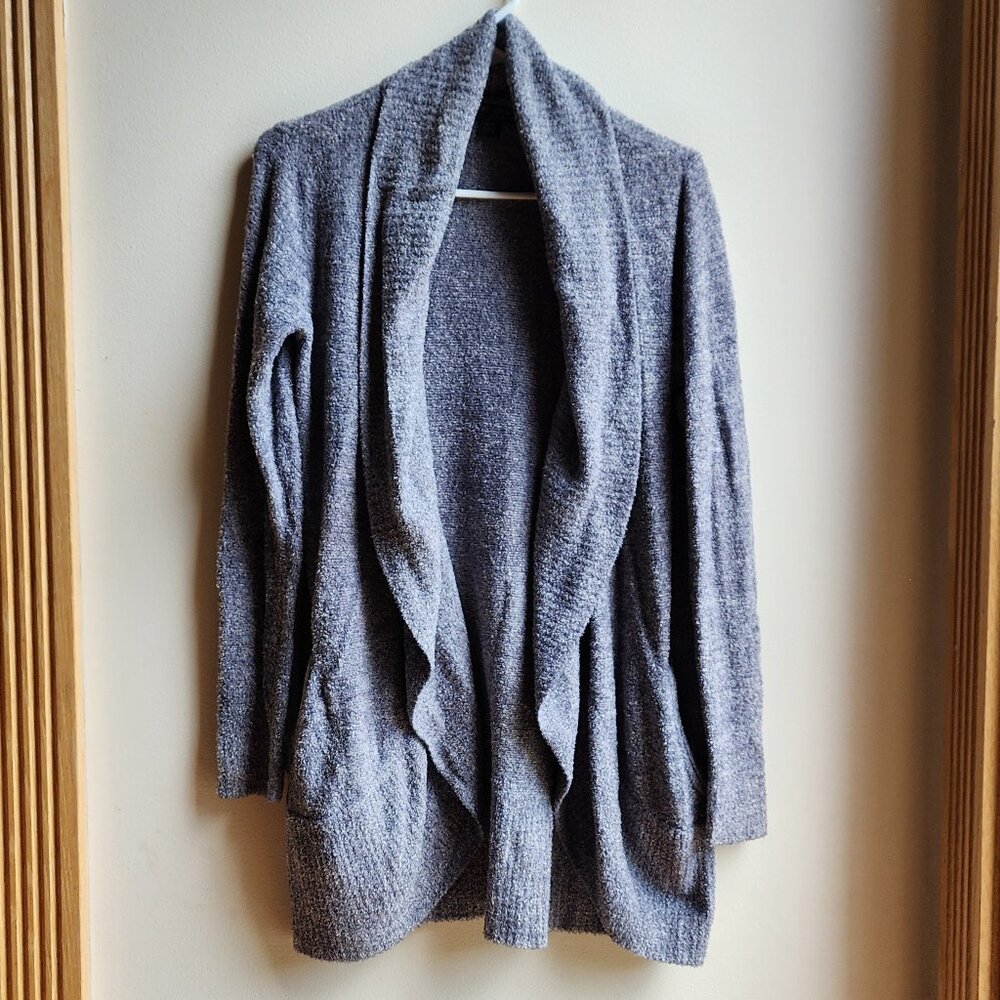 Barefoot Dreams Blue/Gray Angled Open Cardigan Sizze XS/S